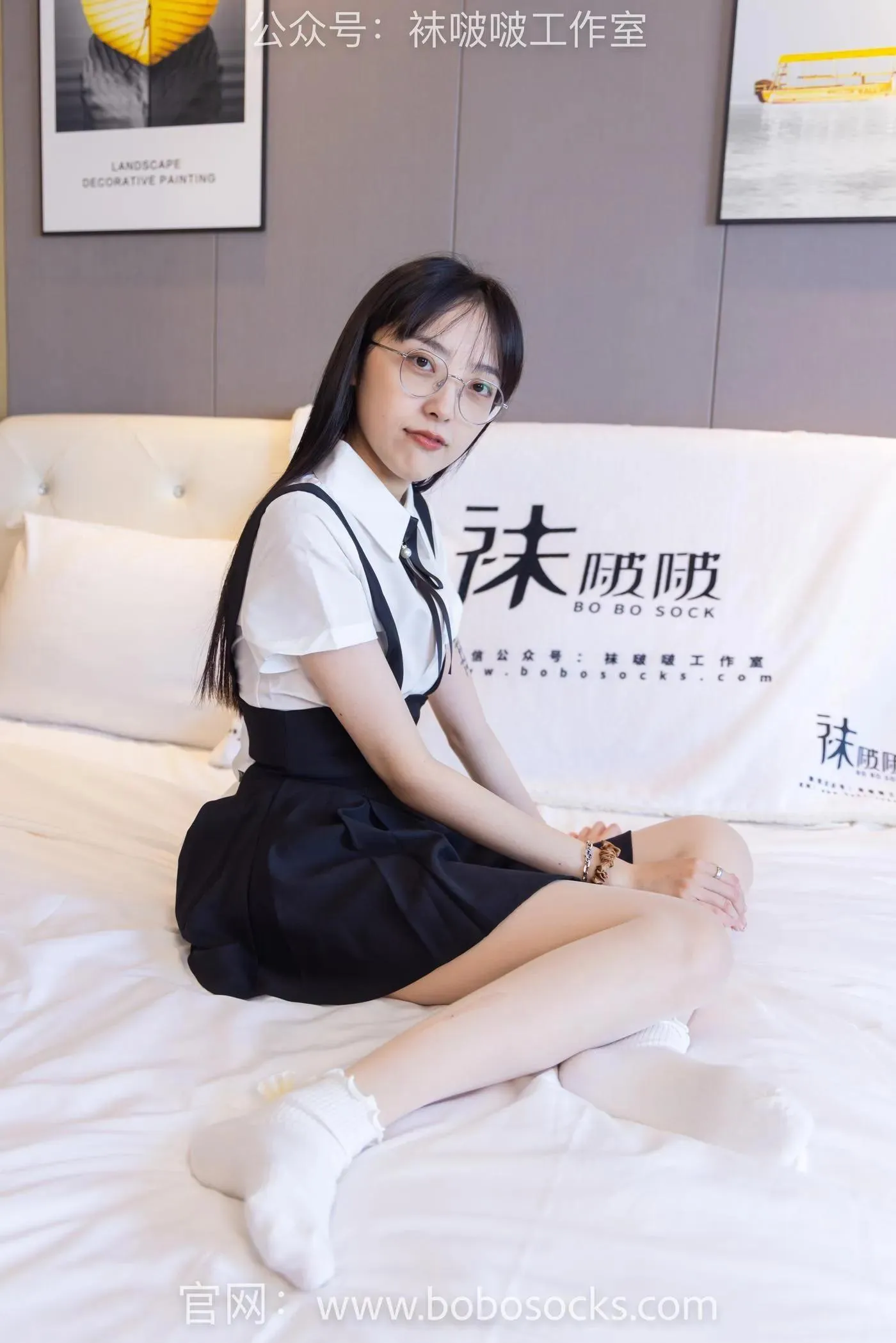 [BoBoSocks袜啵啵]NO.121 稚予-高跟鞋、白棉袜、肉丝 [138P]插图6